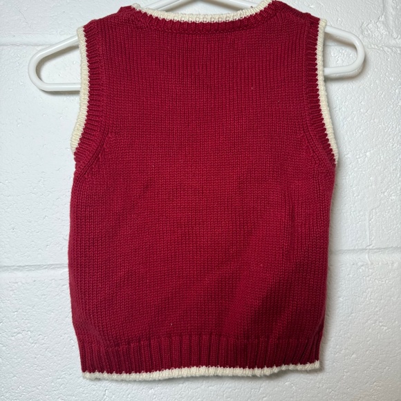 Greendog Baby Toddler Red Reindeer Christmas Holiday Sweater Vest 12 months - Picture 3 of 4
